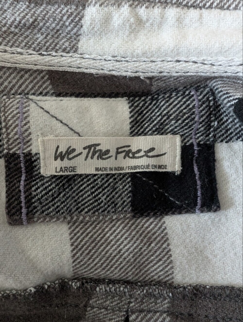 Free People We The Free Izzie Cargo Shirt Jacket Large Black White - Picture 8 of 12